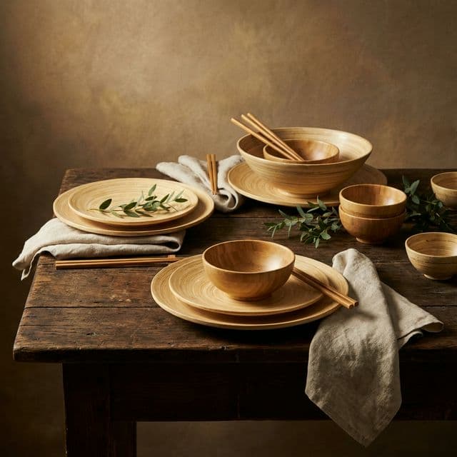 Bamboo tableware